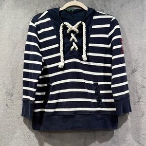 Lauren Ralph Lauren Navy 3/4 Sleeve Nautical Stripes Shirt Women’s Size M